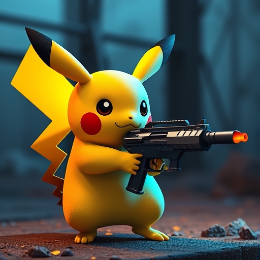 picachu with shortgun
